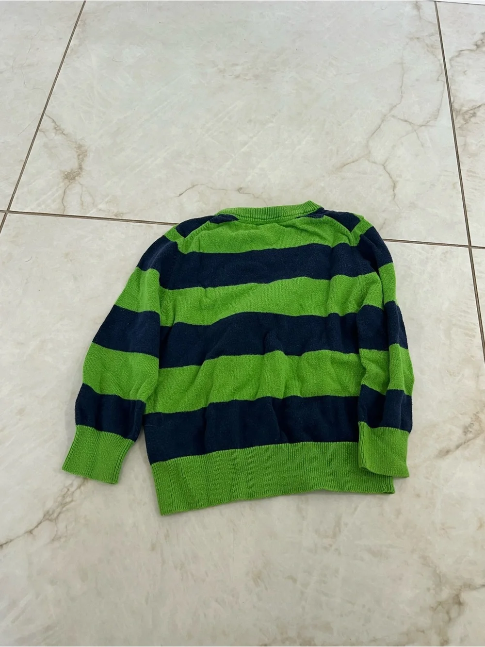 Gap Green & Blue Knit V-Neck Sweater Size 3 Years